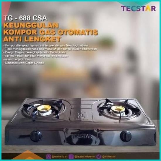 Kompor 2 Tungku TEFLON Tecstar | SNI 140BZ4 sparepart