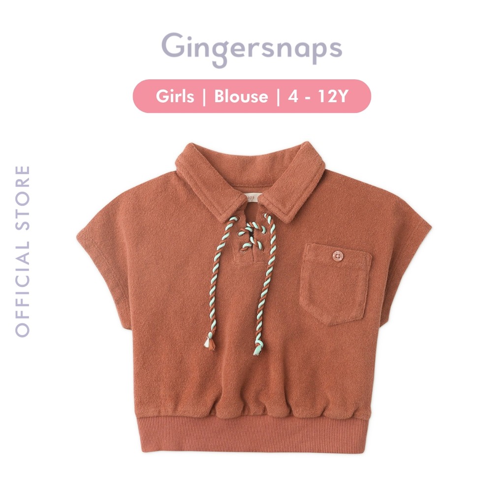 Gingersnaps Vintage Marina Blouse - Atasan Anak Perempuan (Coklat)