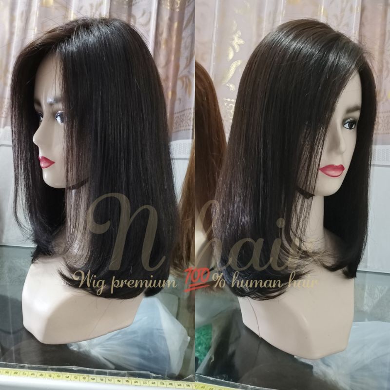 WIG BOB PREMIUM RAMBUT ASLI, full akar