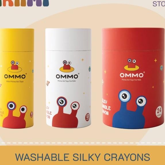 

Ommo Washable Silky Crayons Crayon Sutra Halus Krayon Anak