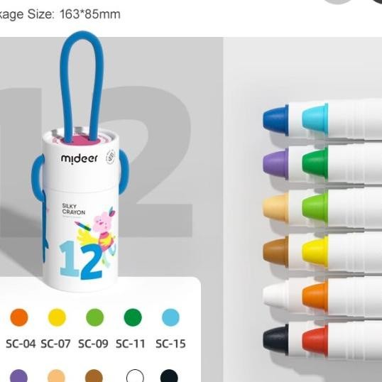 

Deer Qui Dry Silky Crayon 8 Pc For Kids Safe Non Toxic Washable