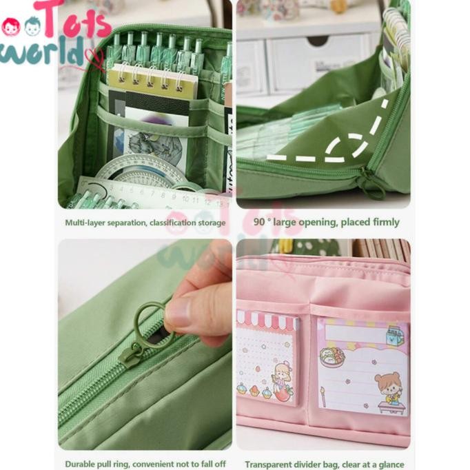

fgh-56 Tempat pensil alat tulis Creative Oxford multifungsi tas perlengkapan kantor dan anak sekolah kotak pensil perlengkapan kantor stationary bag Hemat