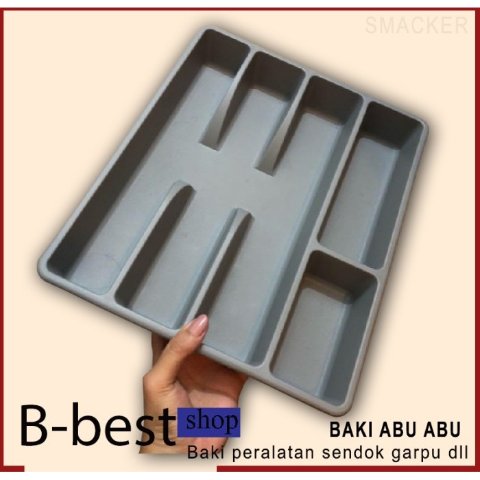 

Terbaru Baki peralatan makan abu / Tempat sendok cutlery 31x26 cm Wadah Sendok Limited