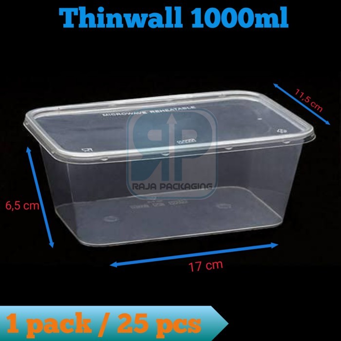 

Terbaru THINWALL 1000 ML [KOTAK] TEMPAT MAKAN PLASTIK 1000 ML Limited