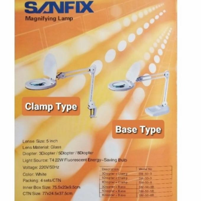 

Baru SANFIX SM-50-3 LAMPU KACA PEMBESAR,MAGNIFYING LAMP/SM50 bex90