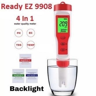 EZ9908 PH TDS EC Temperature Meter Tester Suhu Hidroponik EZ-9908