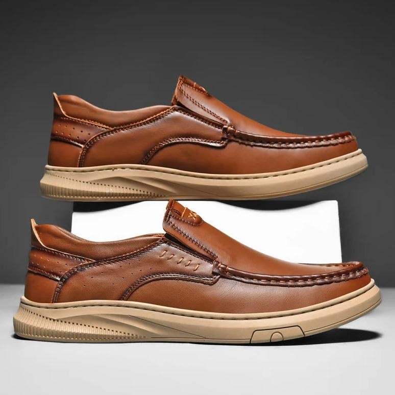 10.10 Sepatu Pria Kulit Asli Sepatu Kerja Pria Slip On Pria Prada Shoes Casual High Quality Garansi