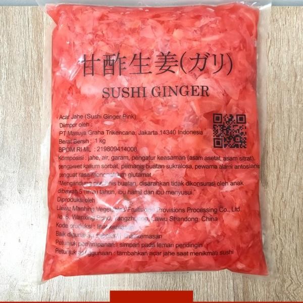 

Sushi Gari Pink 1Kg - Acar Jahe Piled Sushi Ginger Pink Shoga Asinan