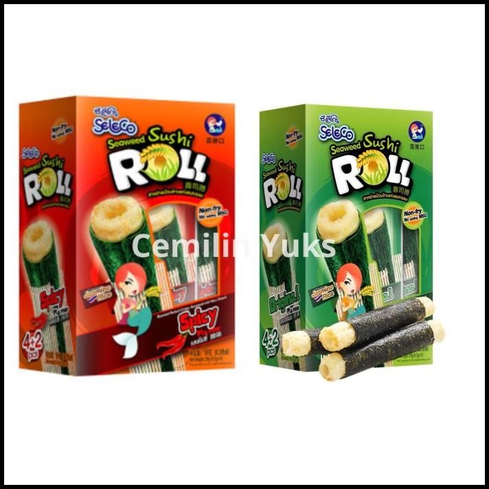 

Seleco Sushi Roll 39G Roasted Rolled Crispy Seaweed With Rice Snack