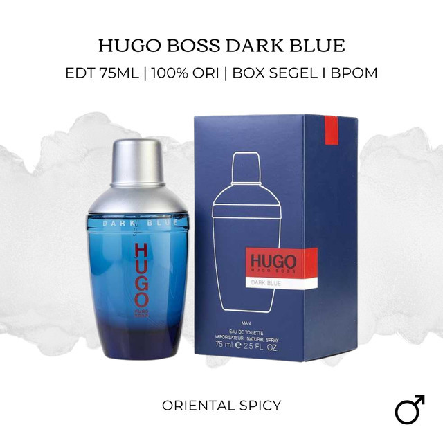 Parfum Hugo Boss Dark Blue for Male Pria - 100% Asli Original