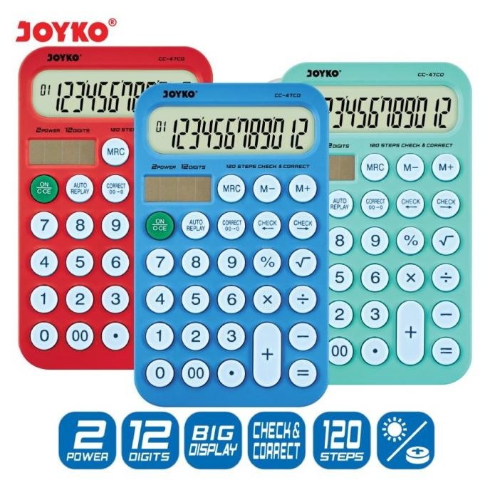 

Cuci Gudang Calculator/ Kalkulator Joyko CC-47 CO 12 Digits Check Correct Murah