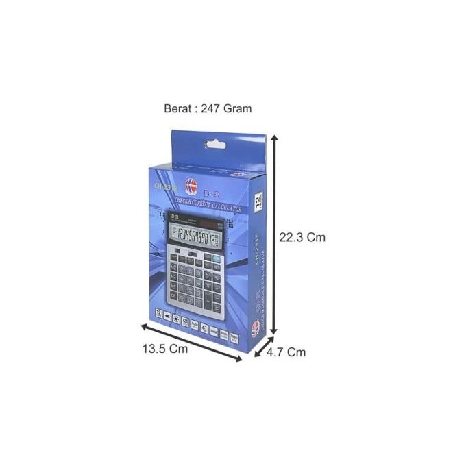 

qw-7 Kalkulator D-R CH231E (12 Digit) Sale