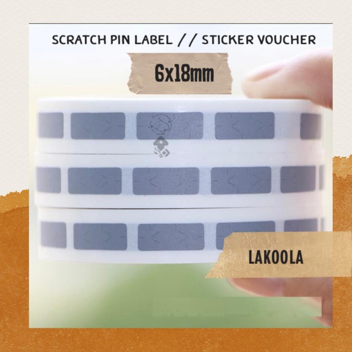 

Label Gosok / Scratch Label / Penutup Pin Voucher 6X18 Mm Polos