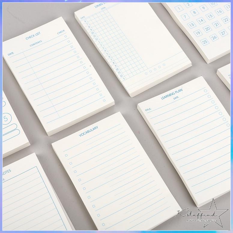 

Termurah [Kstuffind] 100 Lembar Kertas Catatan Note Garis Memopad Planner