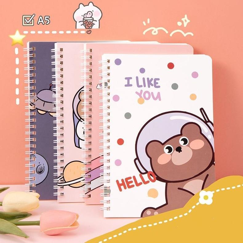 

Terlaris Buku Tulis Catatan Notebook Ring A5 / Notebook Journal / Buku Tulis A5 Spiral Notebook Aesthetic / Nyp
