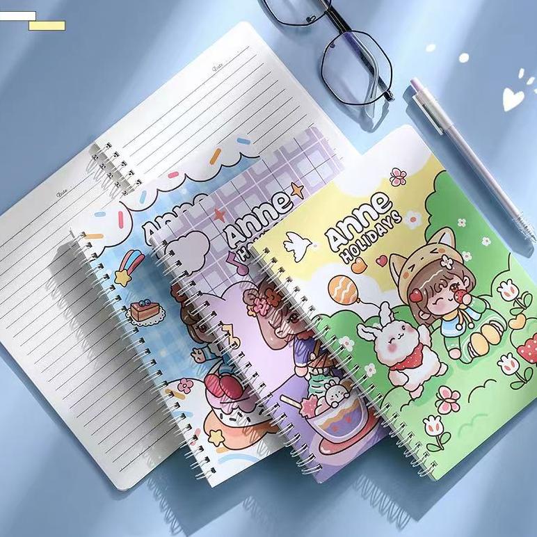 

Viral A5 Ring Notebook Notepad/Cartoon Diary Notebook/A5 Spiral Aesthetic Notebook Vyp