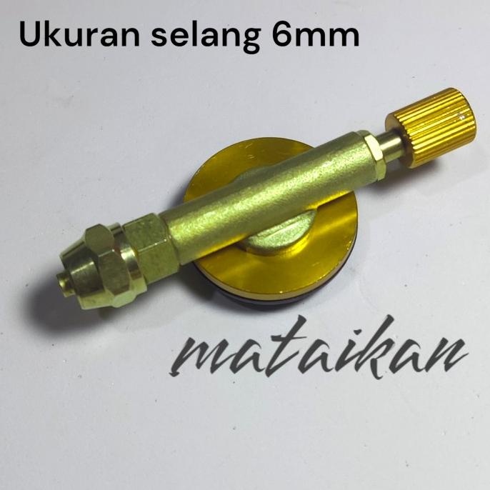 Kran Stop Keran Gas Kaleng Ulir Canister Adaptor Refill Gas Camping