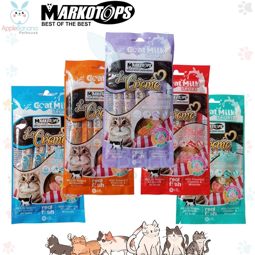 Terbaik Snack Kucing Markotop Creamy - Cemilan Kucing Markotops La Creme 4 X 15 Gram - Cat Treat Mar