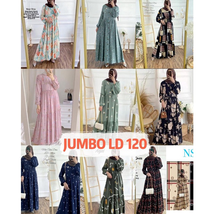Ready Gamis Rayon jumbo/ Dress Jumbo / Gamis rayon MOTIF / Gamis Rayon jumbo/ Gamis Jumbo/ Dress Jum