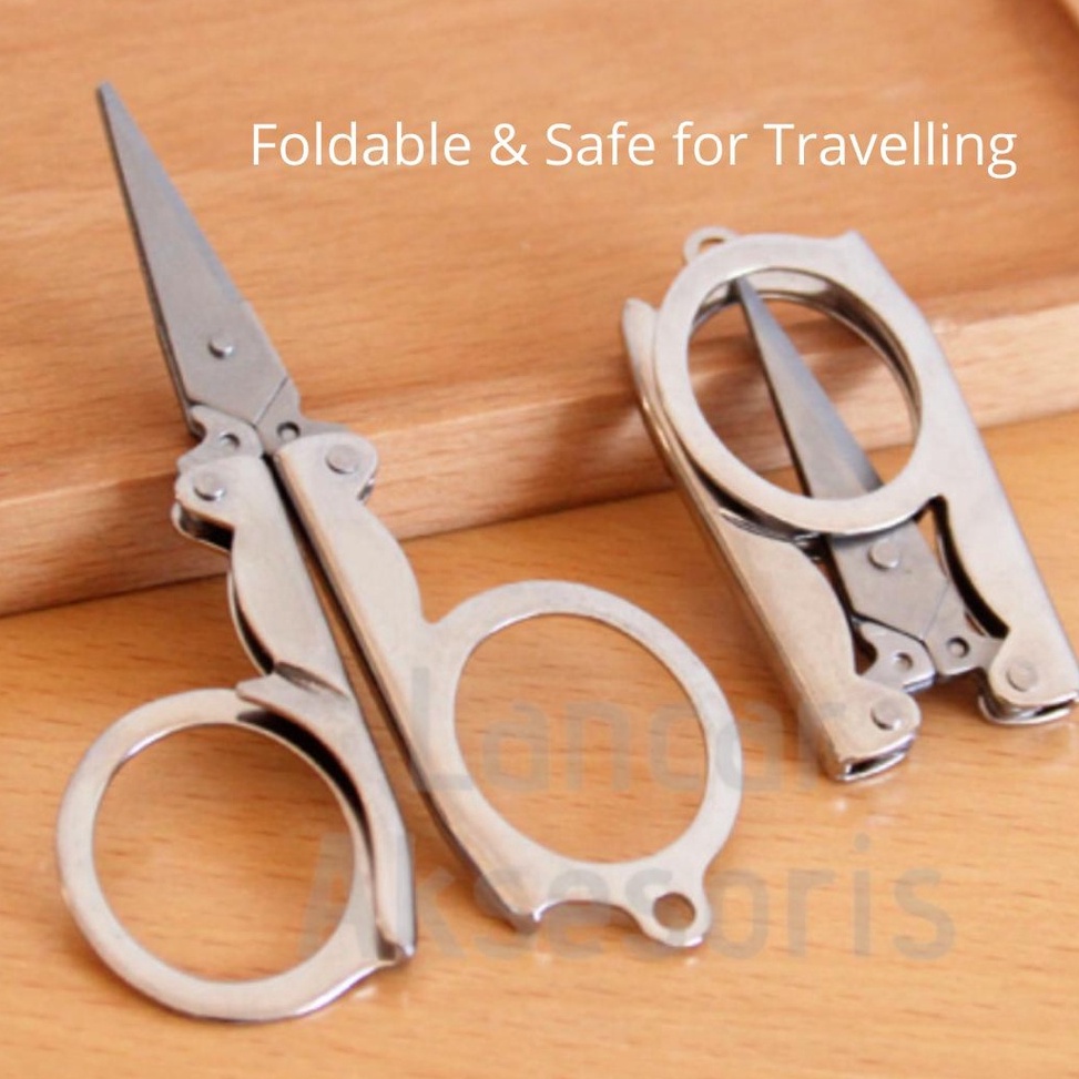 

54 Gunting Mini PREMIUM Portable Travel / Gunting Lipat Kecil Stainless Steel Tajam /Gunting Serbaguna Multifungsi Gantungan Kunci Travelling →Pasti Murah
