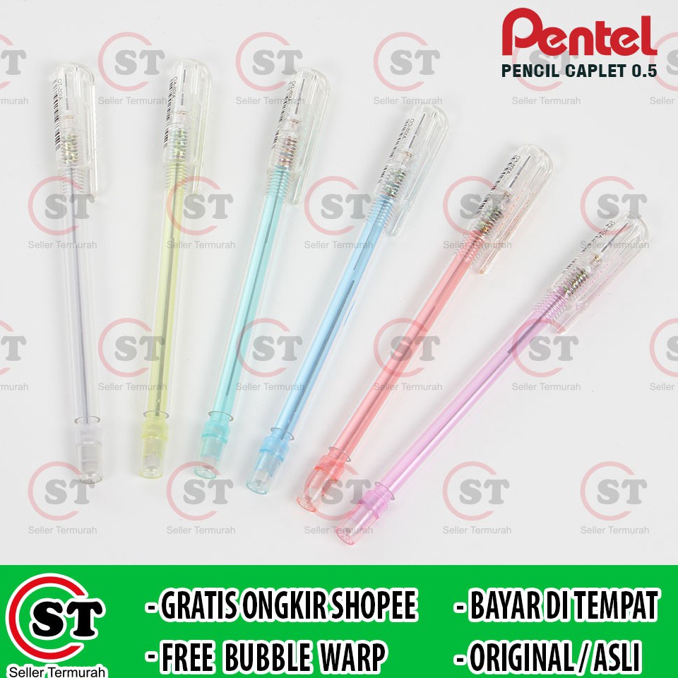 

[CODE BARANG 514ARF] Pensil Mekanik Pentel Caplet A105 0.5 Original / Asli Transparan Japan Mechanical Pencil Original A105T A105PO Harga pas