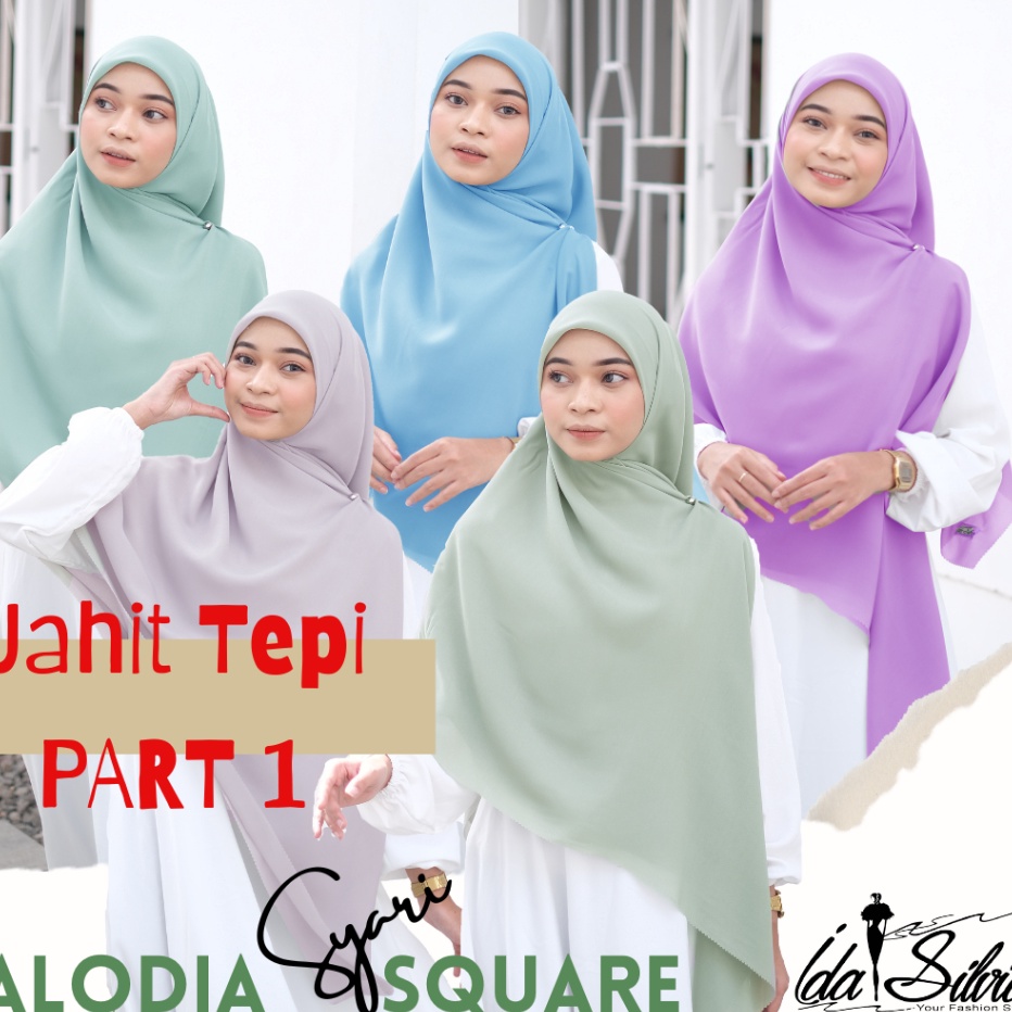 ☍Best⋆☈ (Jahit Tepi) Jilbab Segiempat SYAR'I Jumbo Kerudung Segi Empat Syari Hijab square Premium / 