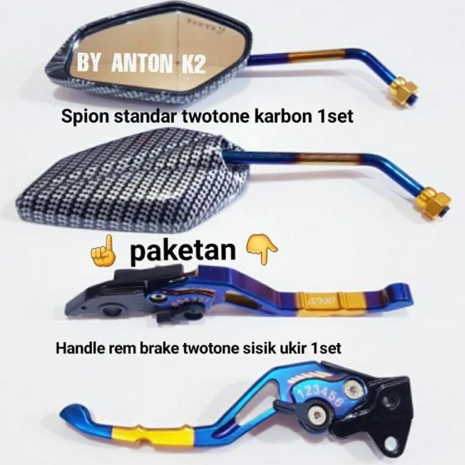 Handle Rem Paket Kaca Spion Carbon Variasi Motor X Ride Old/X Ride New