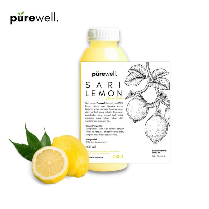 

Purewell Air Sari Lemon Murni / 100% Fresh Juice Jus Diet Detox Alami