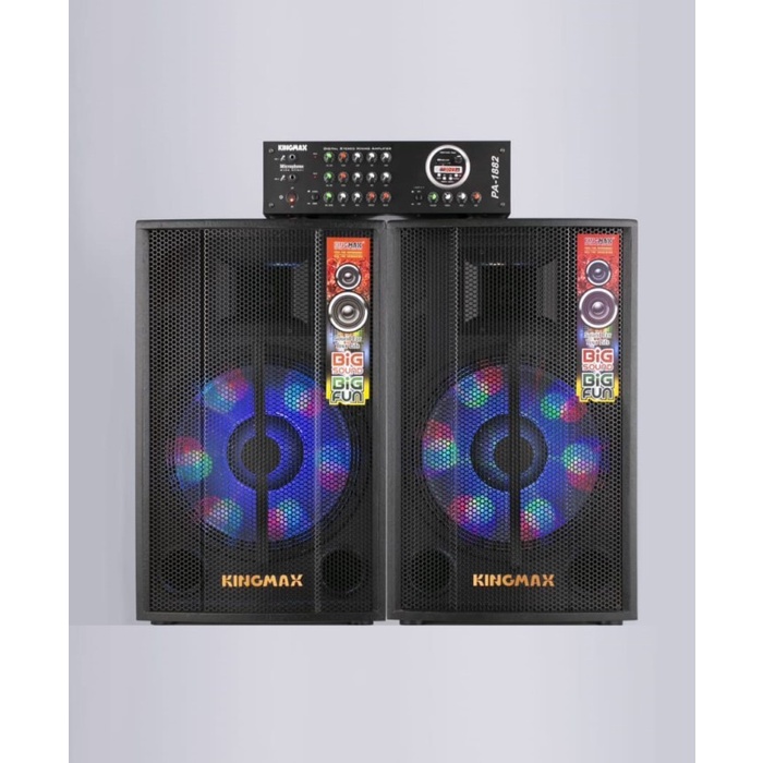 New Kingmax Pa-1882 Speaker+Amplifier 15Inch Usb - Fm Radio - Karaoke