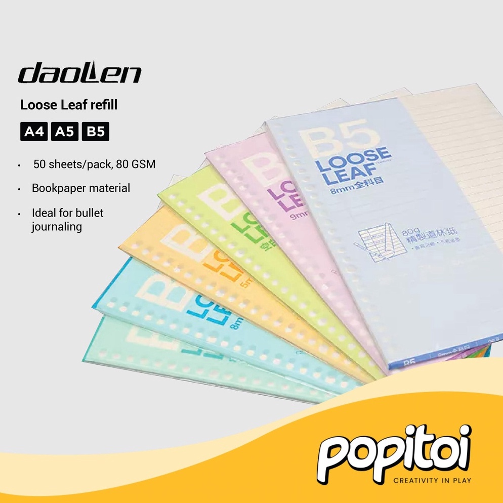 

thzs -98 Bookpaper Loose Leaf Paper Refill B5 A5 A4 - Kertas Isi Ulang Binder (50 Lembar) KOKUYO Campus MARUMAN JOYKO HVS HEM