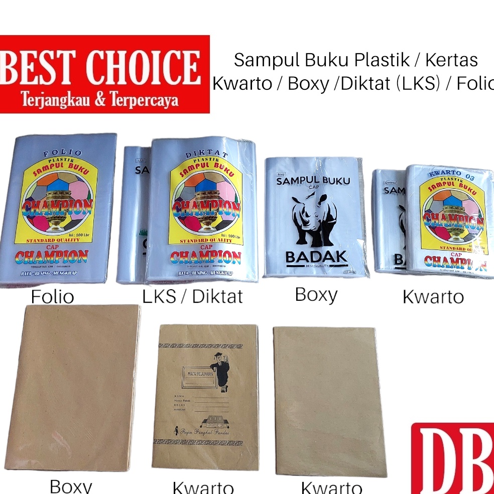 

Berkah Shopee (100pcs) Sampul Buku Tulis Plastik & Kertas Coklat Kwarto / Boxy (Big Boss) / LKS (Diktat) / Folio 1 pak (100pcs) 7EC
