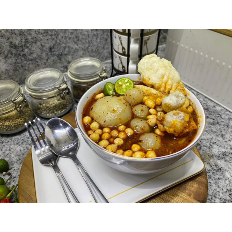 

Baso Aci Instan ayam suwir pedas gurih