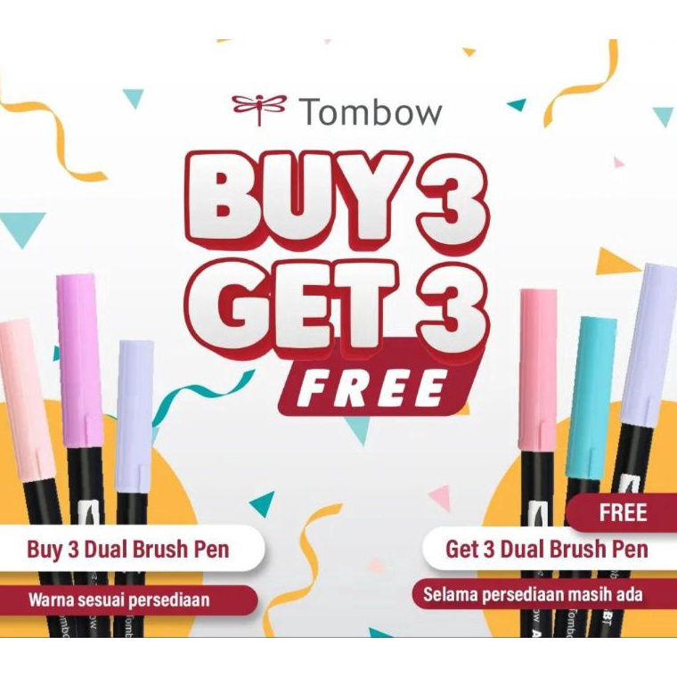 

KYMT3106 BELI 1 GRATIS 1 MINIMAL BELI 3 ABT TOMBOW DUAL TIP BRUSH PEN ART MAKER SPIDOL KUAS KALIGRAFI CAT AIR WARNA