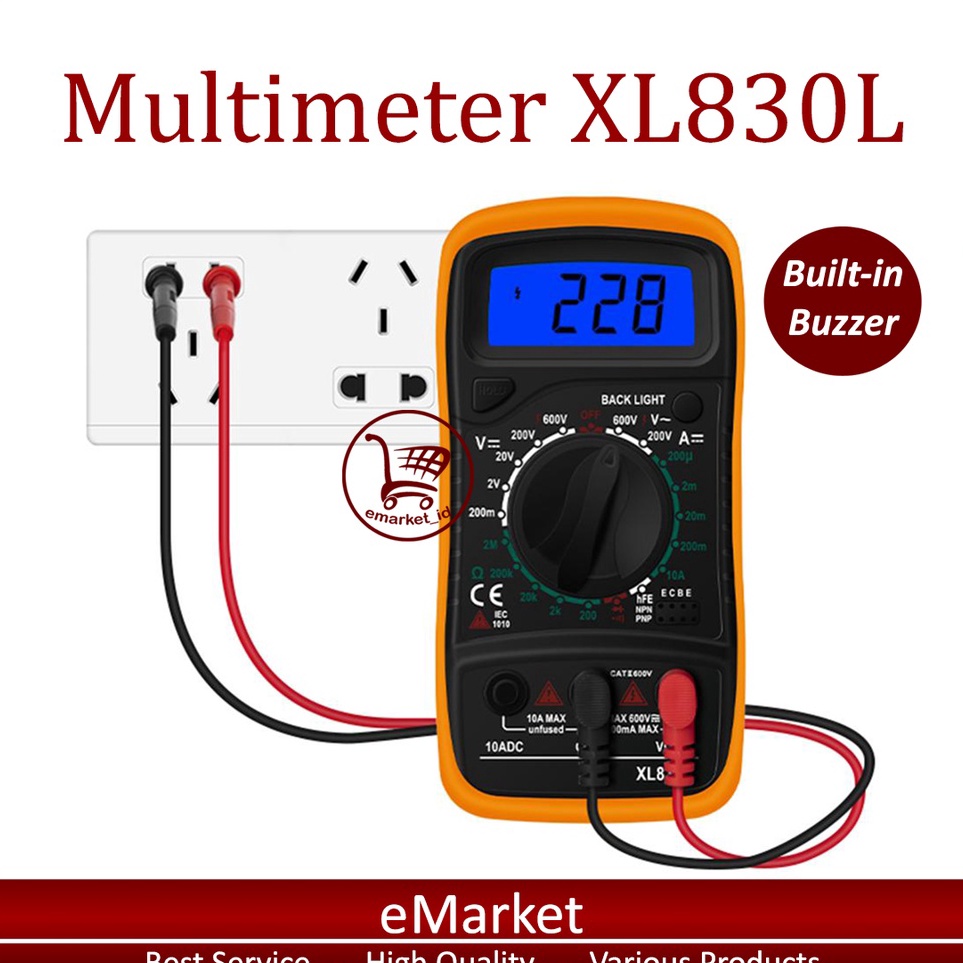 cn Multimeter Digital XL830L / Avometer Multitester Voltmeter Ammeter Ohmmeter Voltage Tester LCD ✴ 