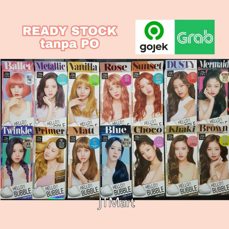 MISE EN SCENE HELLO BUBBLE HAIR COLOR CAT RAMBUT KOREA READY STO DUSTY ASH KHAKI PRIMER