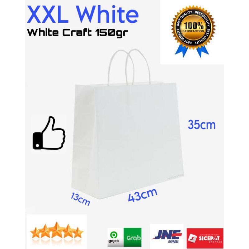 

Rbag Xxl Polos Besar, Jumbo, Tas Kertas, 20 Pcs /Tas Belanja, Goodie Bag, Shopping Bag ,