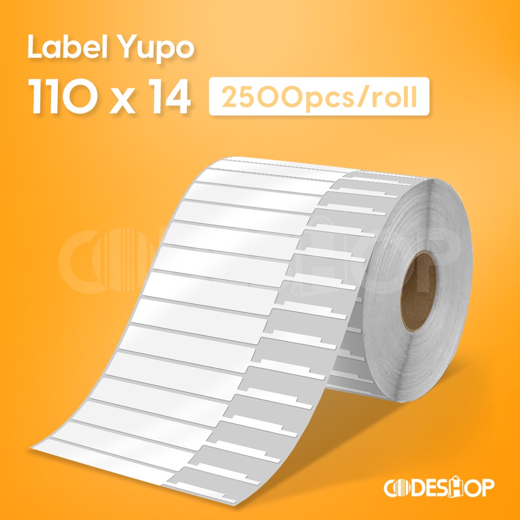 

Custom Label Yupo 110 x 14 mm / 110x14 Jewelry Perhiasan Isi 2500 PCS