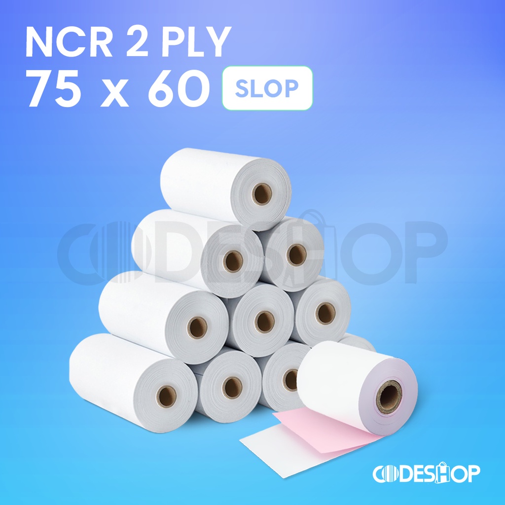 

(1 SLOP) Kertas Struk Kasir NCR 75 X 60 mm - 2PLY - Rangkap 2 - NCR 2 PLY