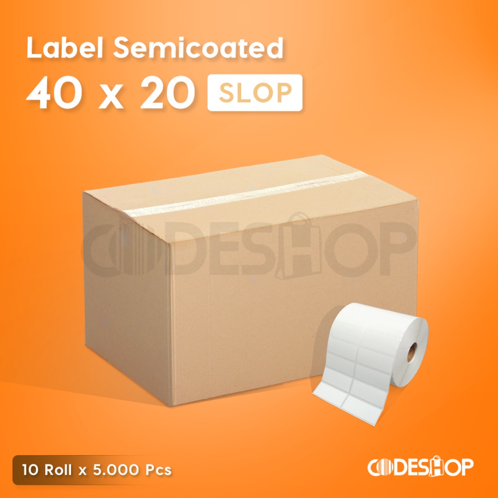 

1 Slop Isi 10 Label Harga 40 x 20 Semicoated 40x20 mm 5000 Pcs