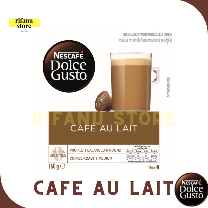 

Nescafe Dolce Gusto Cafe Au Lait Capsule Kopi Kapsul Ndg