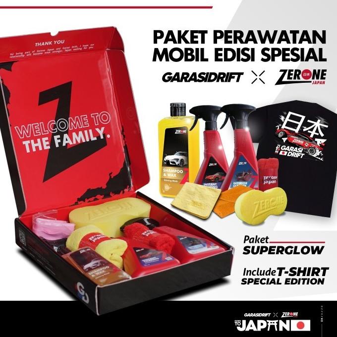 Paket Super Glow Zerone Japan Shampo Mobil+ Interior Cleaner+Coating