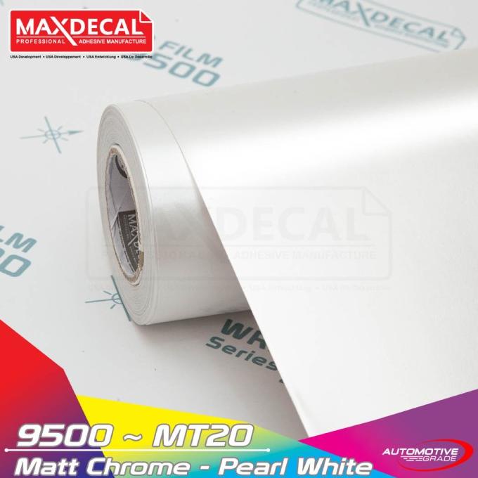 [METERAN] MAXDECAL 9500 MT20 Matt Chrome PEARL WHITE Premium Wrap