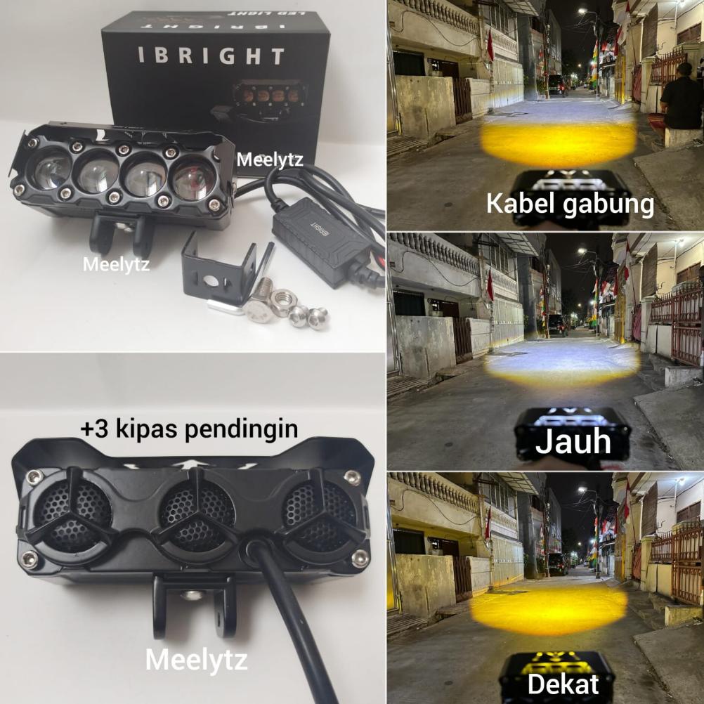 Ibright Lampu Tembak Led Laser D2 D3 Transformer Sql 4 Mata 3 Kipas Pendingin