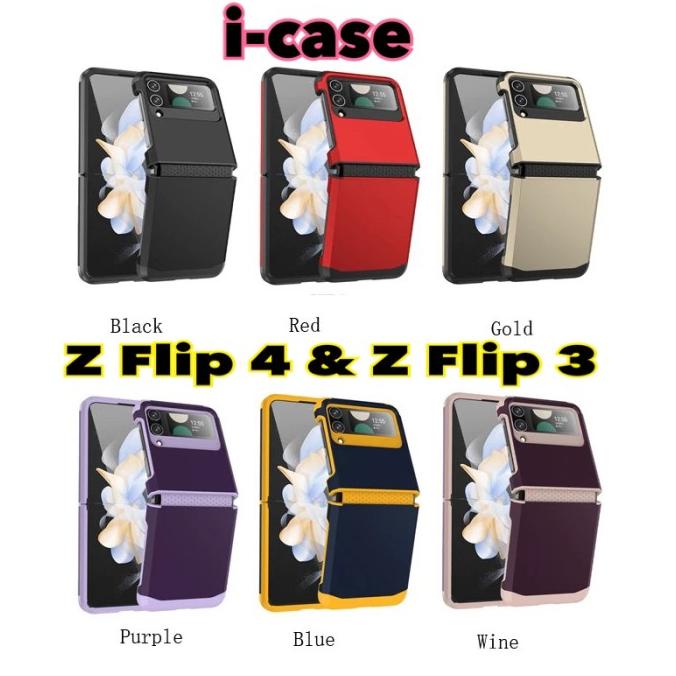 Z Flip 4 Case Samsung Z Flip 3 Tough Armor Hinge TPU Z Flip3 Z Flip4 5
