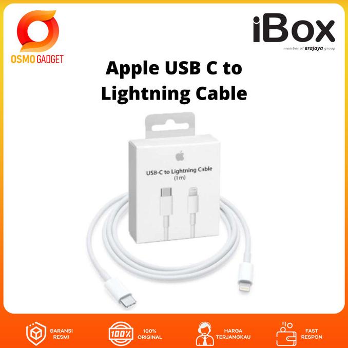 Apple Cable iPhone USB-C to Lightning 1m Original Garansi Resmi iBox