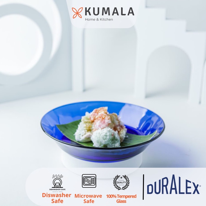 PROMO DURALEX PIRING SAPHIR SOUP PLATE 19.5CM ( TEMPERED GLASS ) - SET OF 6 BEST QUALITY