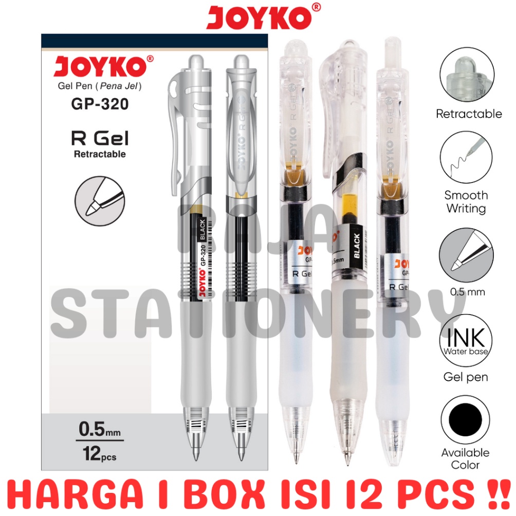 

Muraaaahh.. JOYKO GEL PEN BLACK RGEL PENA PULPEN JOYKO HITAM CETEK MIRIP GP-265 R-GEL GP-320 [12PCS] EKF