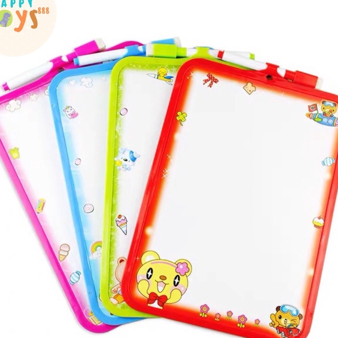 

[Y/☑12X➤) HAPPYTOYS.888 #A48 PAPAN TULIS MINI 19x26cm / COLORFUL WHITE BOARD / WHITE BOARD WIPE AND CLEAN FREE SPIDOL PENGHAPUSviral..!