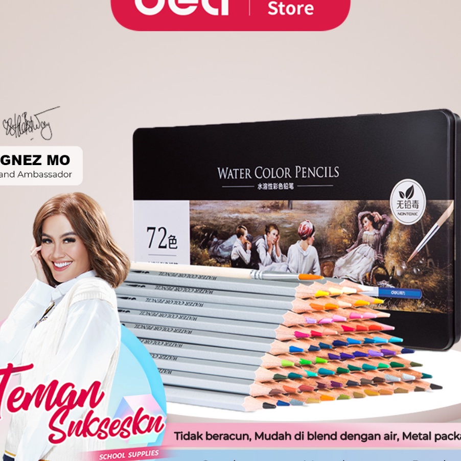 

(♪ V☞15V) Deli Pensil Warna 24/36/48/72 WARNA tidak beracun, dapat dicuci dan teknologi hybrid 6521- baanyak diminati!