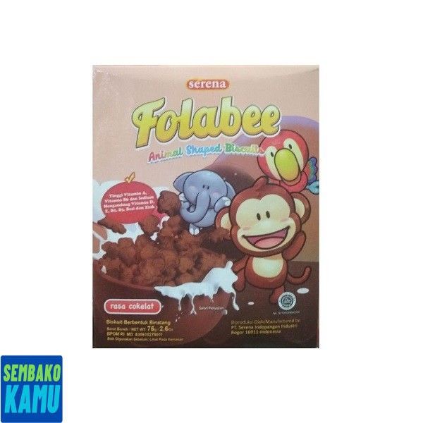 

Serena Folabee Animal Shaped Biscuit Coklat 75 gr